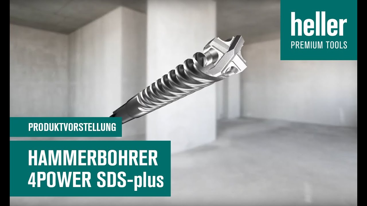 4Power SDS-plus - schneller und robuster Hammerbohrer mit vier Schneiden