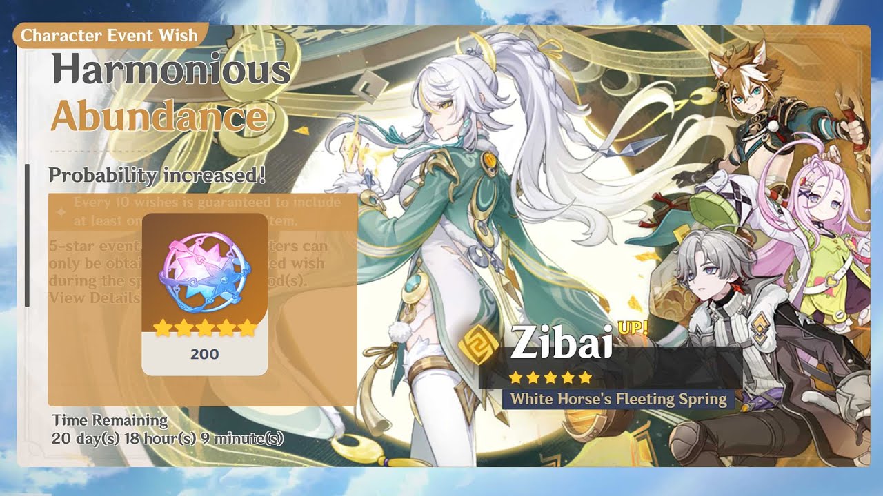 🍀Another 50/50 lost? What about your pulls on #Zibai ?🍀#HarmoniousAbundance