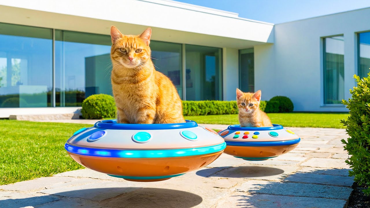 MAMA CAT MAKES A PLANT GROW FROM AN EGG FOR KITTENS AT HOME 🍃🐾💖