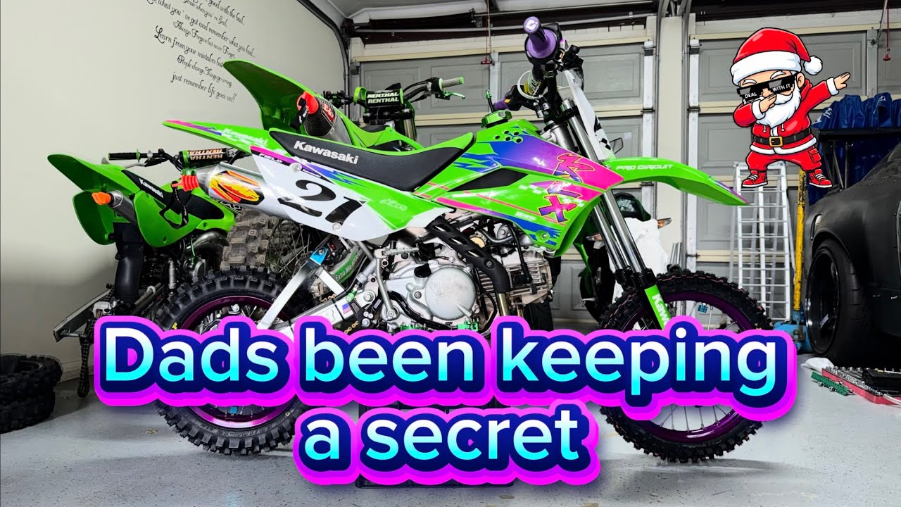 Ep: 6 Girls can moto Seeing her modified 2017 Kawasaki KLX110 Christmas surprise for the first time 