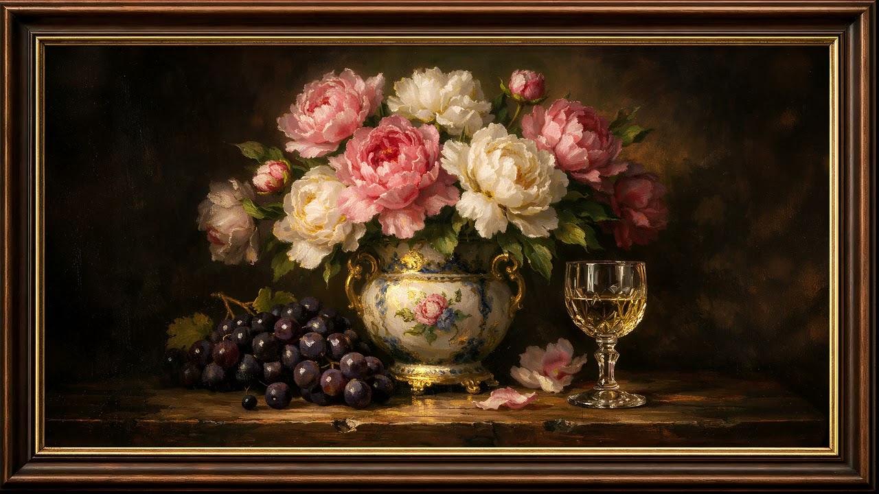 Dark Baroque Still Life Painting 4K (2 Hours) | Screensaver Art for TV & Relaxing Visual Ambience