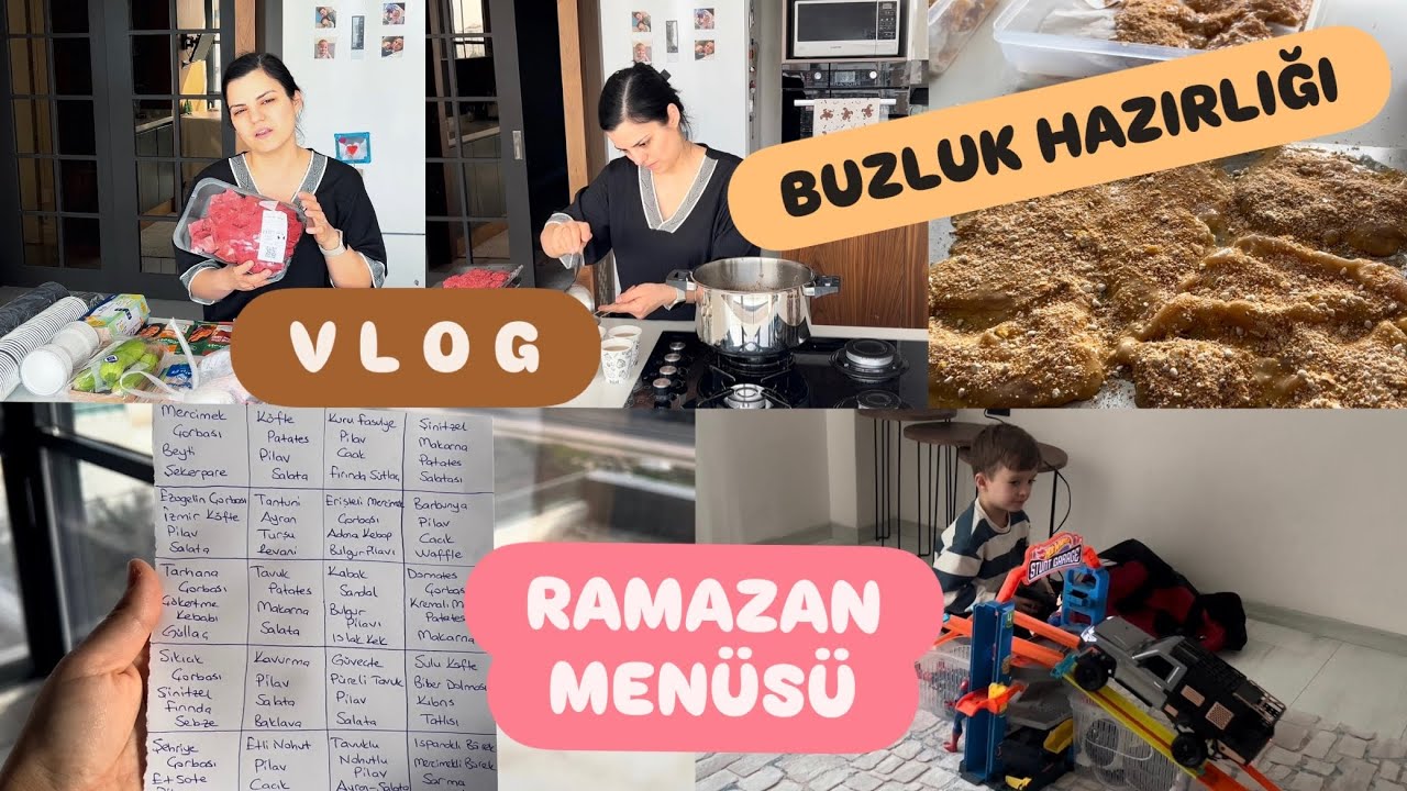 MARKET ALIŞVERİŞİ ✅ BUZLUK HAZIRLIĞI YAPTIM 👍🏻 1 AYLIK RAMAZAN MENÜSÜ  💁🏻‍♀️ YEMEK BUZLUK VLOG 🤍