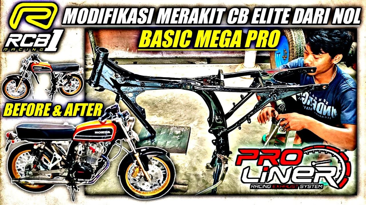 retorasi dan modifikasi honda cb 100 mulai dari nol || basic honda mega pro full  fariasi