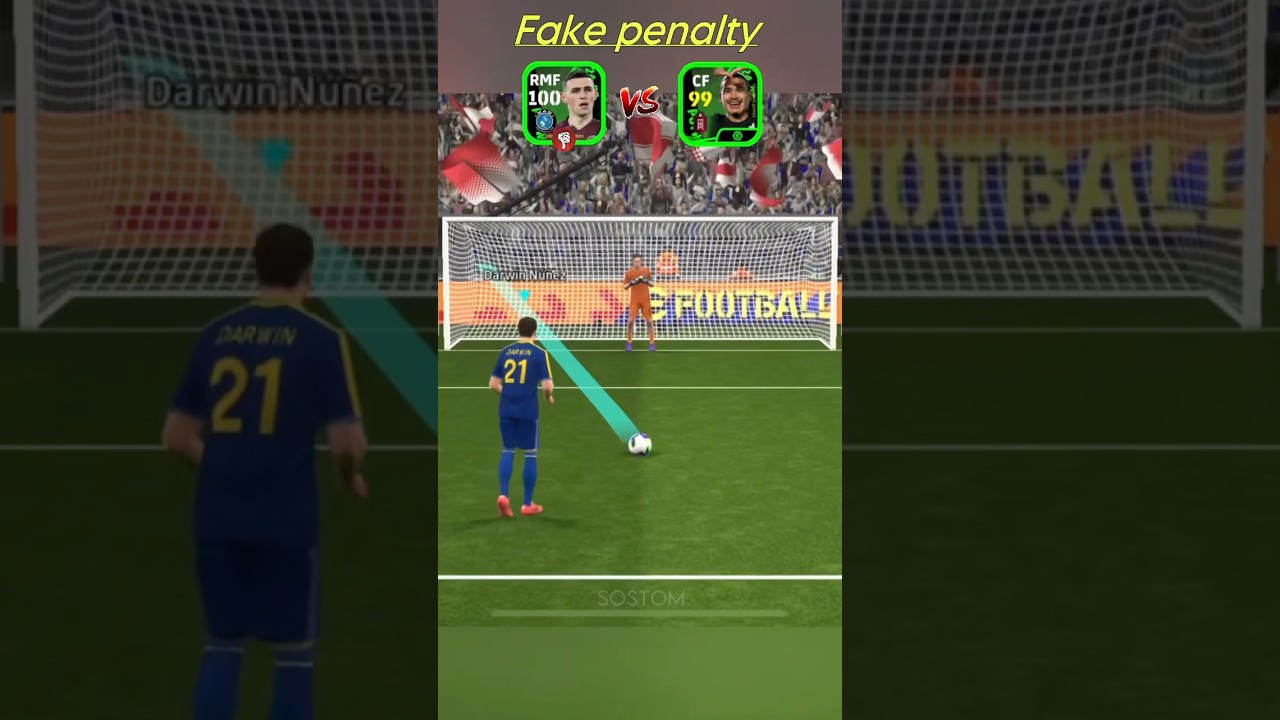 Foden vs Nunez Fake penalty challenge 🫀🔥💖#efootball #footballer #pesofficial