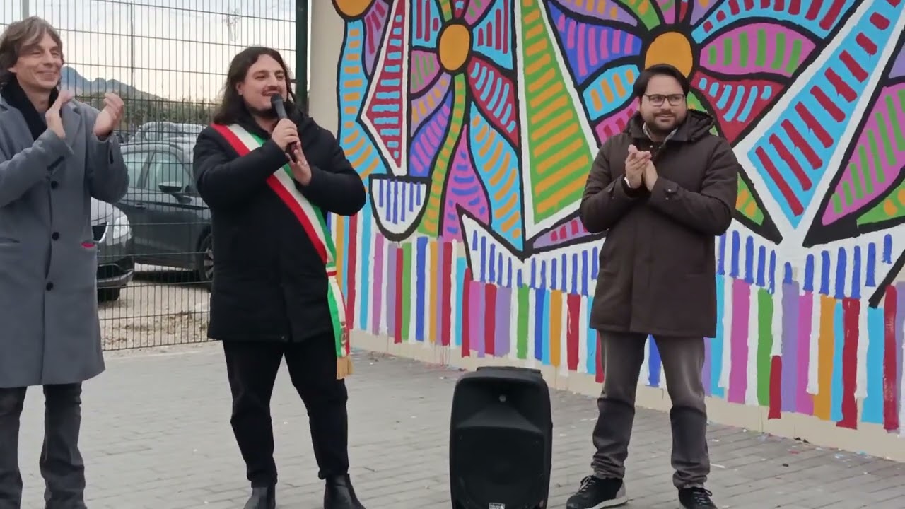 Inaugurazione murales campo di Cuma 