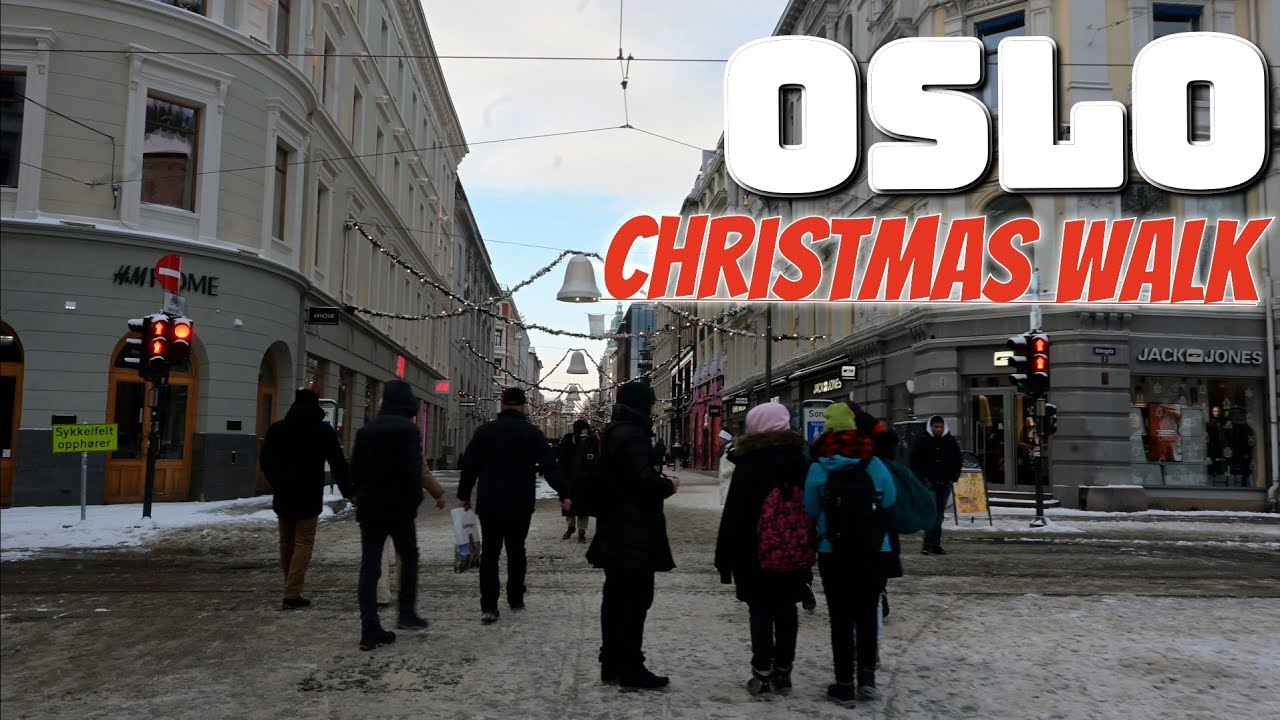 🇸🇯🎄OSLO December 25 Christmas Walk~ Norway 4K 60FPS