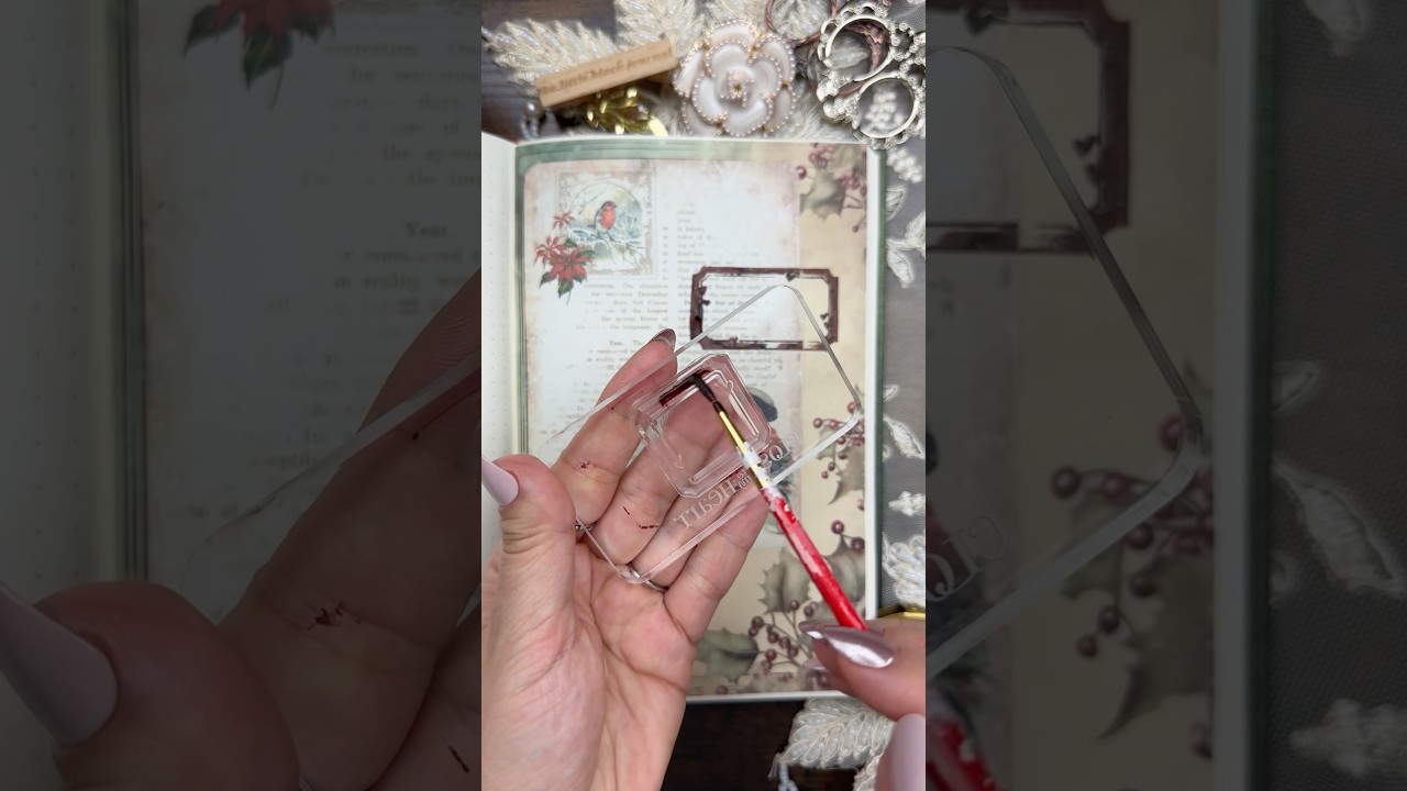 Vintage Christmas &hearts;️ ASMR Scrapbook Journal With Me using FerrisWheelPress NEW Port Pirouette INK