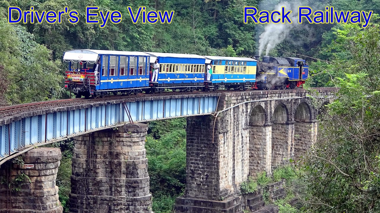 Driver's Eye View (India) -  Nilgiri Mountain Railway -  Part 1 - Mettupalayam to tunnel No.3 - 4K