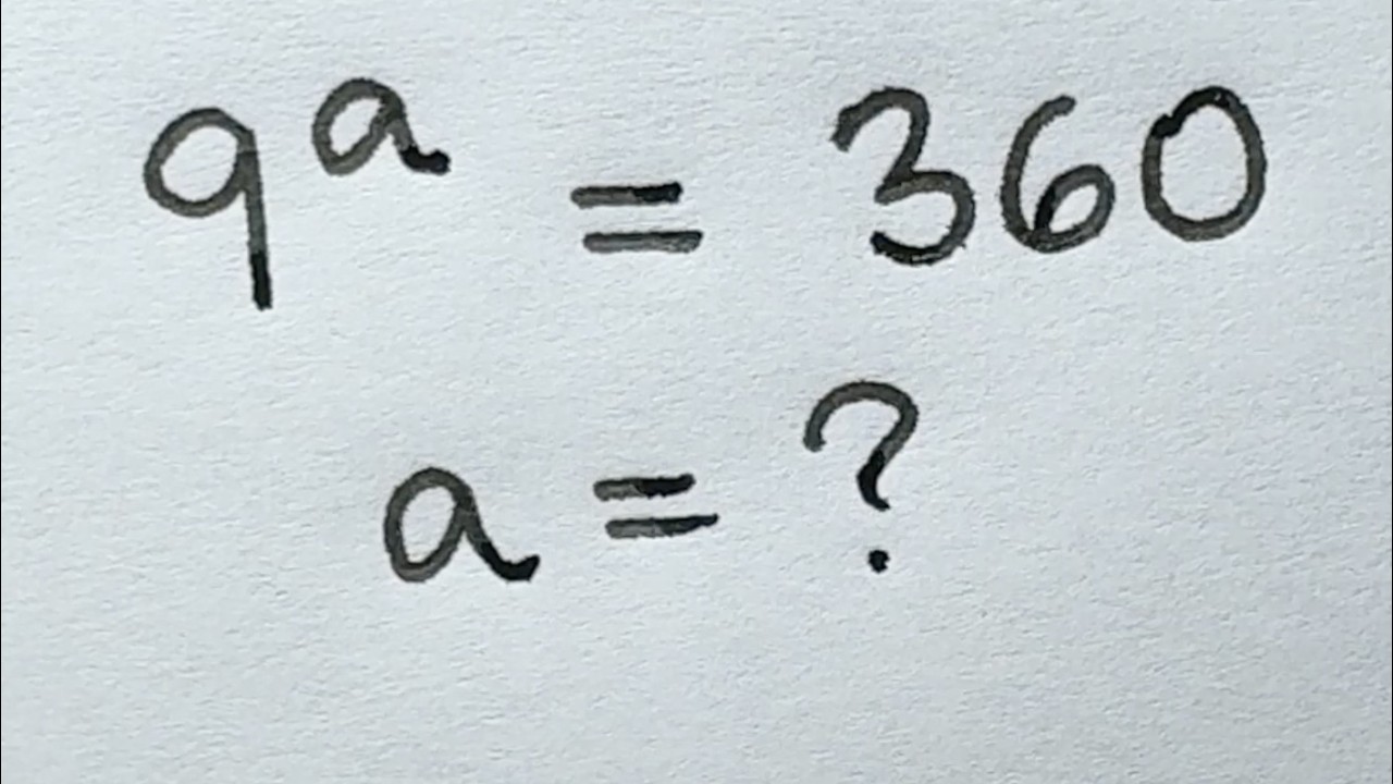 Найдите значение 'a' в этом интересном показательном уравнении | Математическая олимпиада