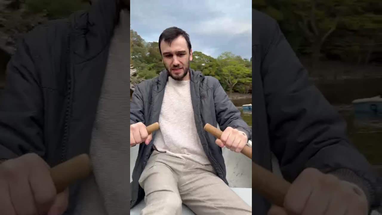 [ASMR] rudern auf einem See im Nara Park - Japan