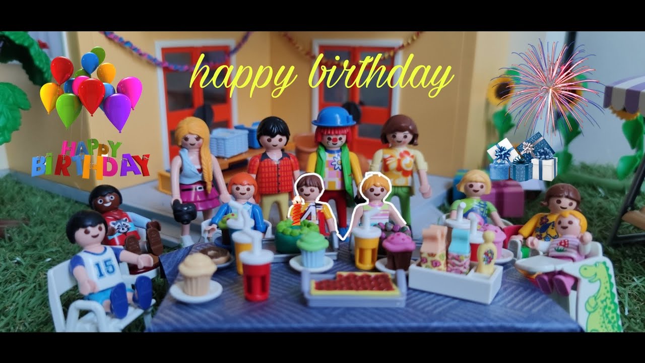 Histoire playmobil- l'anniversaire de Lucas et Clara, la famille Bertrand
