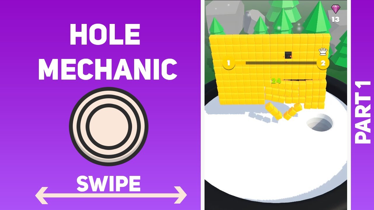 Learn about the Hole mechanic in Unity3d | Part One #hypercasualgame