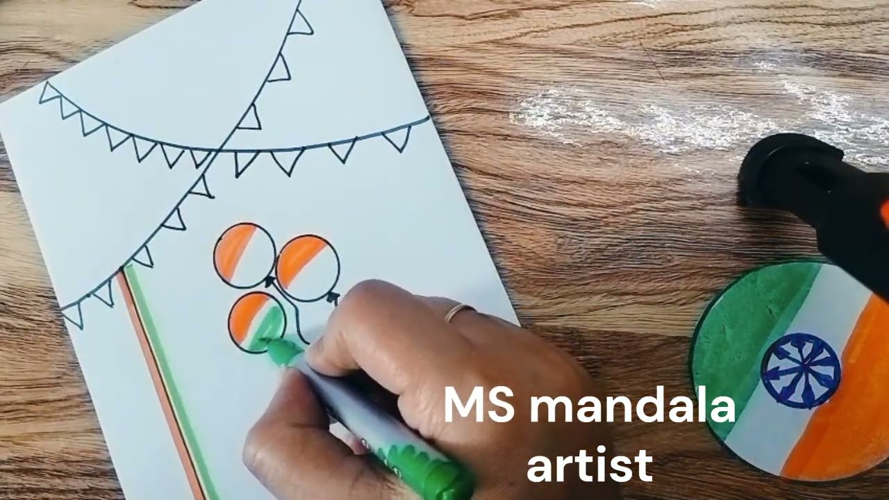 DIY- Easy republic day greetings card | Republic Day Craft Ideas 