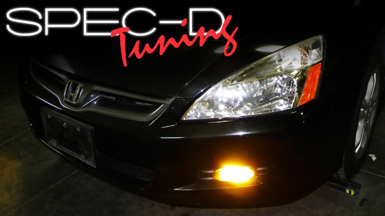 SPECDTUNING INSTALLATION VIDEO: 2006 - 2007 HONDA ACCORD 2 DOOR COUPE FOG LIGHT KIT