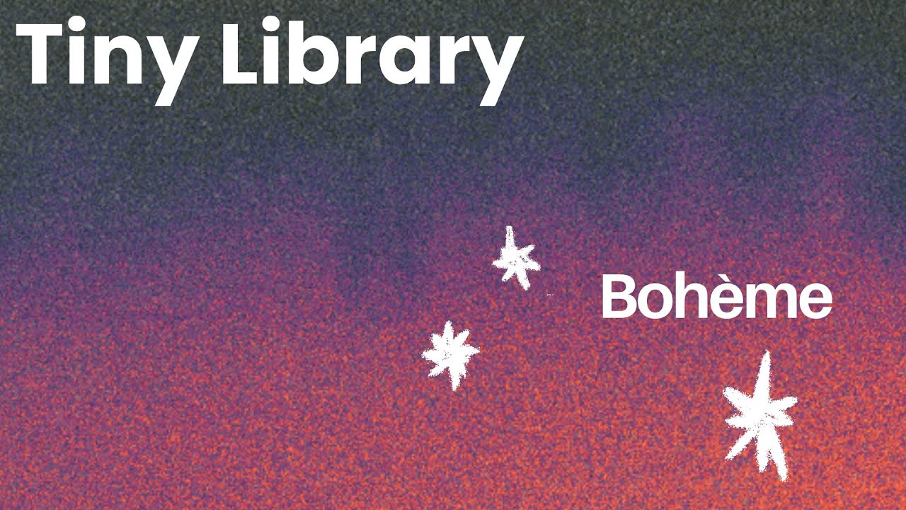 TINY LIBRARY - BOHÈME, 21 novembre 2024, live @ libreria occasioni d'inchiostro