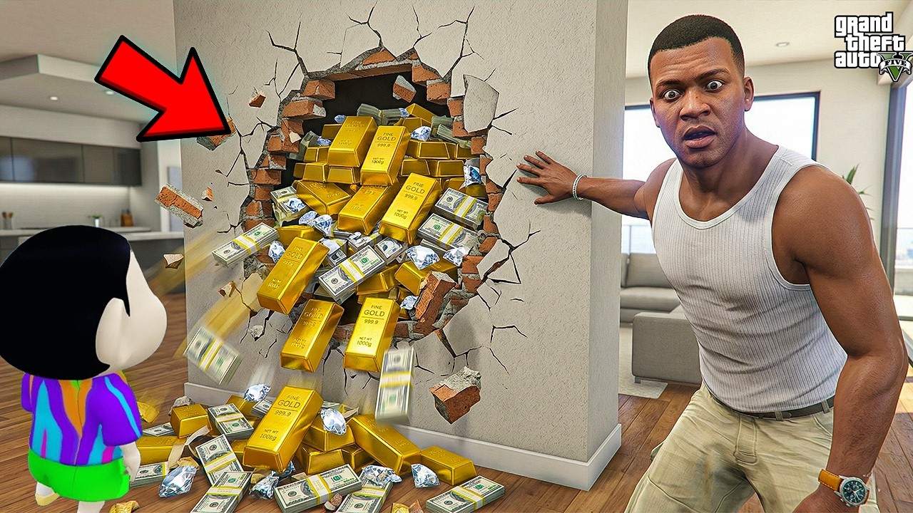 Franklin And Shinchan Become Secret GOLDEN BILLIONAIRE In GTA 5! || SHINCHAN GTA 5 VIDEO