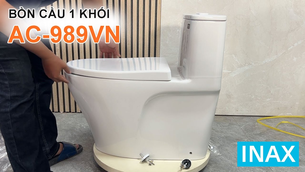 INAX AC-989VN - Mở hộp Bồn cầu 1 khối Aqua Ceramic chính hãng  - VUA THIẾT BỊ .COM
