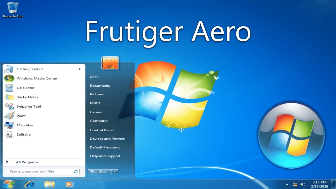 Windows 7 - Welcome to Aesthetic Frutiger Aero!