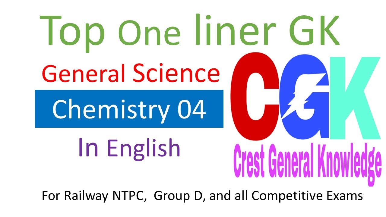 Chemistry Part 04|| Top one liner general science||Science GK in English||