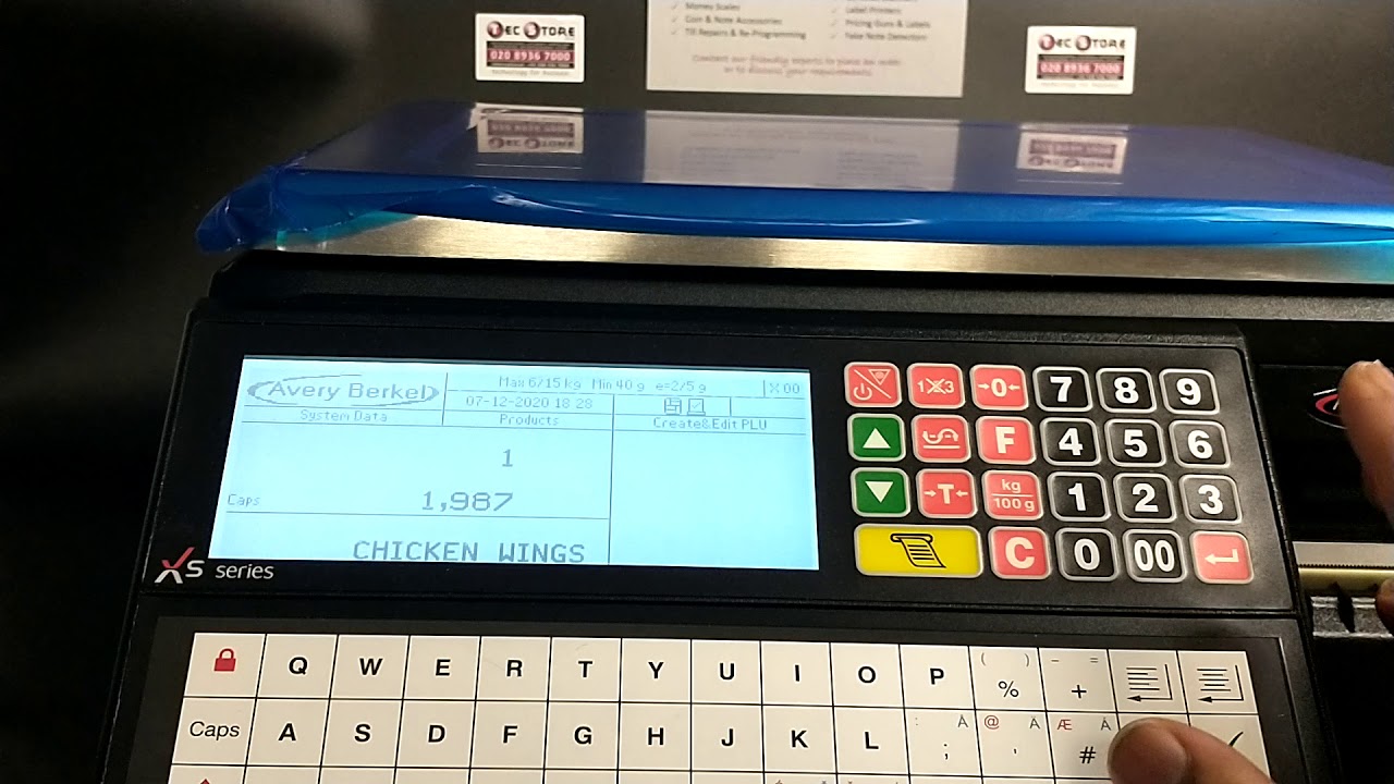 TUTORIAL: Avery Berkel XS100 XS200 XS400 How to setup a new product PLU
