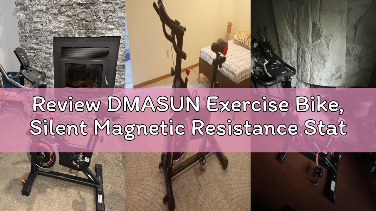 Review DMASUN Exercise Bike, Silent Magnetic Resistance Stationary Bike for Home with 330 LBS Capaci