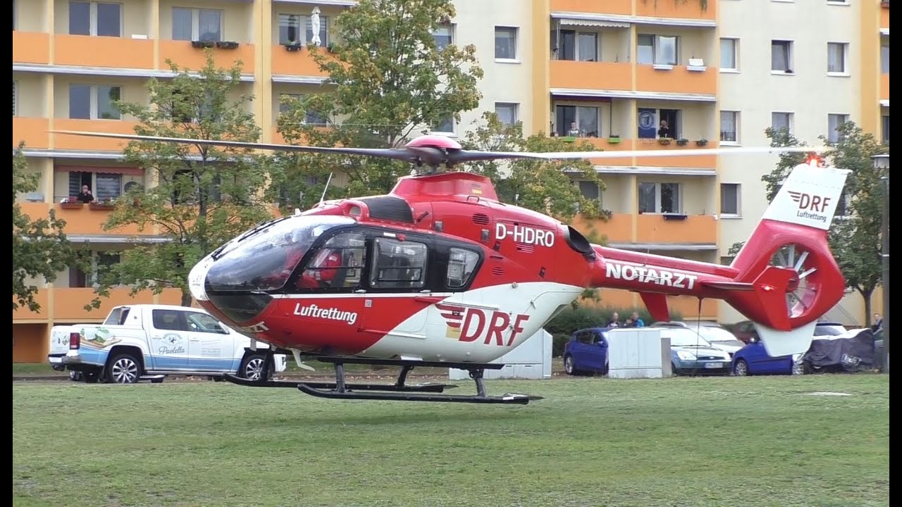 Rettungshubschrauber Christoph 64 Angermünde (D-HDRO) | Start in Velten-Süd