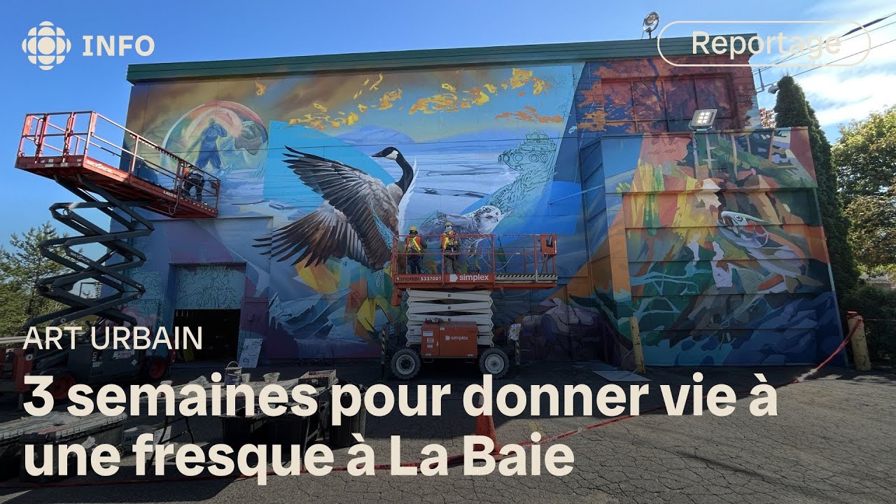 3 semaines pour donner vie &agrave; une fresque &agrave; La Baie