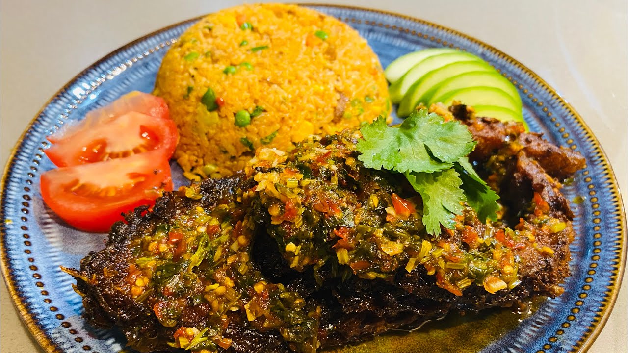 Fried Fish and Tomato Rice