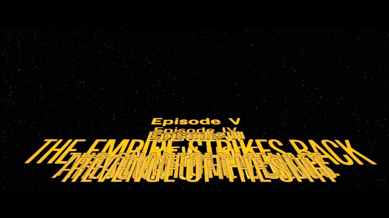 All Six Original STAR WARS Opening Crawls Superimposed