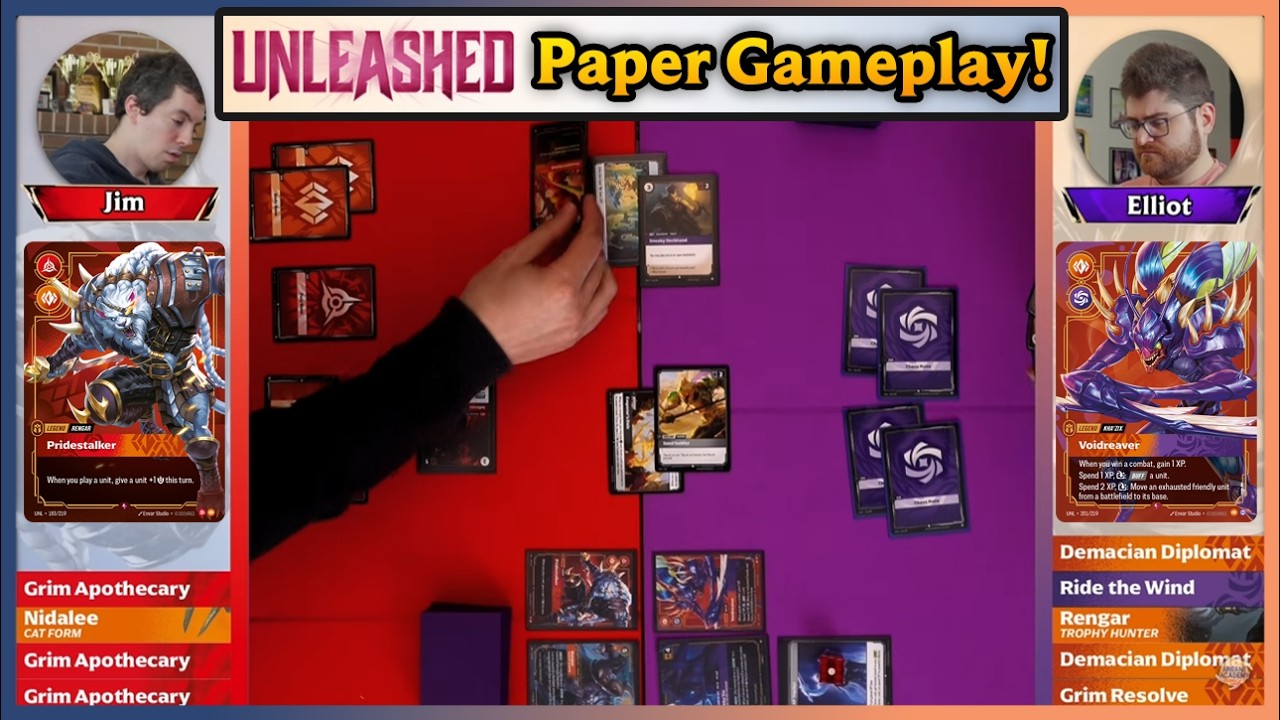 🟠 Hidden Rengar Vs. Extra Point Kha'zix 🟣 Paper Gameplay 🔴 Riftbound Unleashed 💥