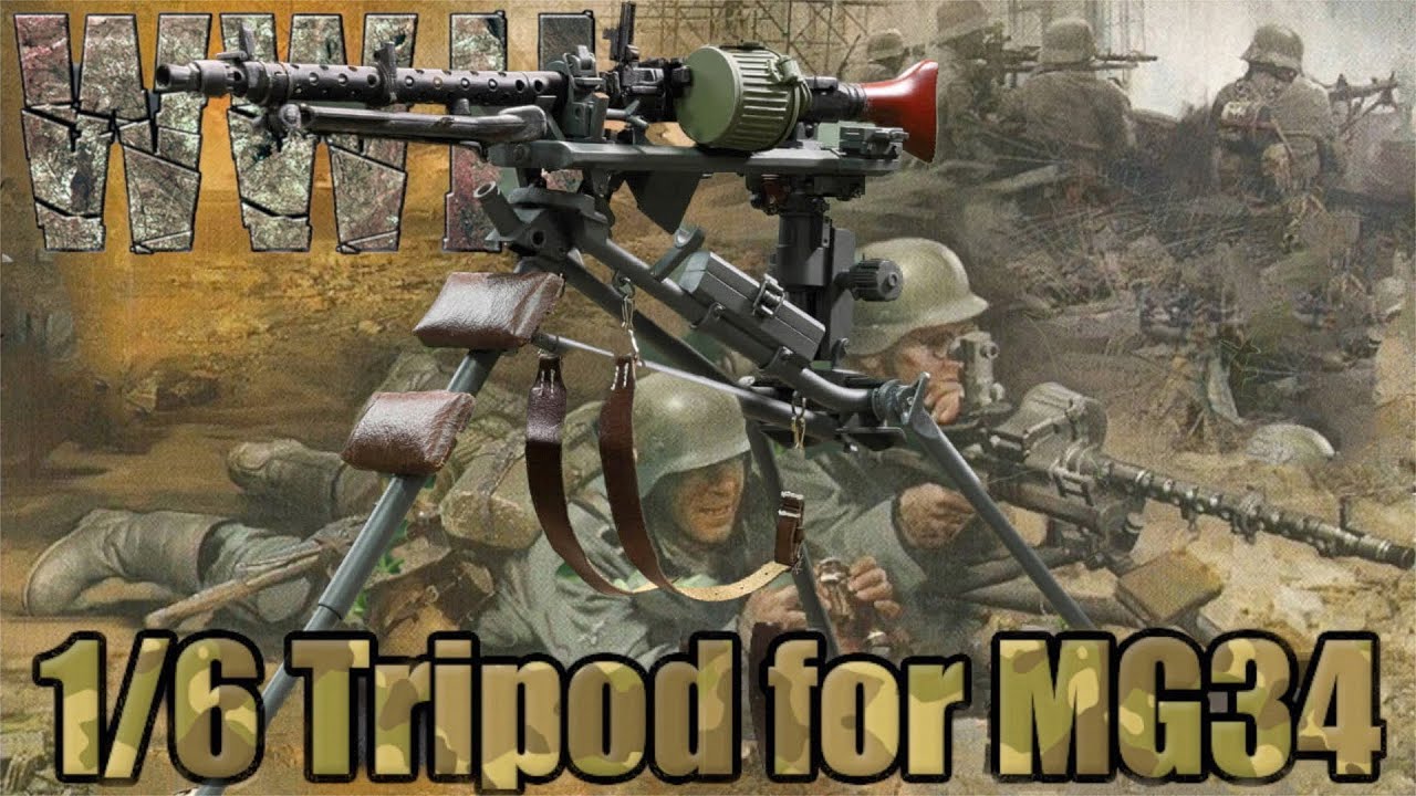 UNBOXING (DID) 1/6 WWII GERMAN LAFETTE TRIPOD (METAL) For MG34 GREEN E60069G