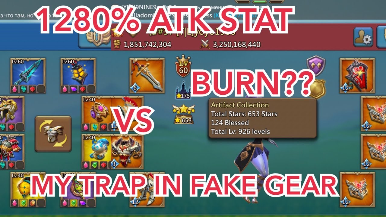 1280% BLAST COUNTERS MY TRAP IN FAKE GEAR‼️ CAP OR BURN❓🥶🥶 MANTAB‼️KVK PART2 LORDSMOBILE INDONESIA
