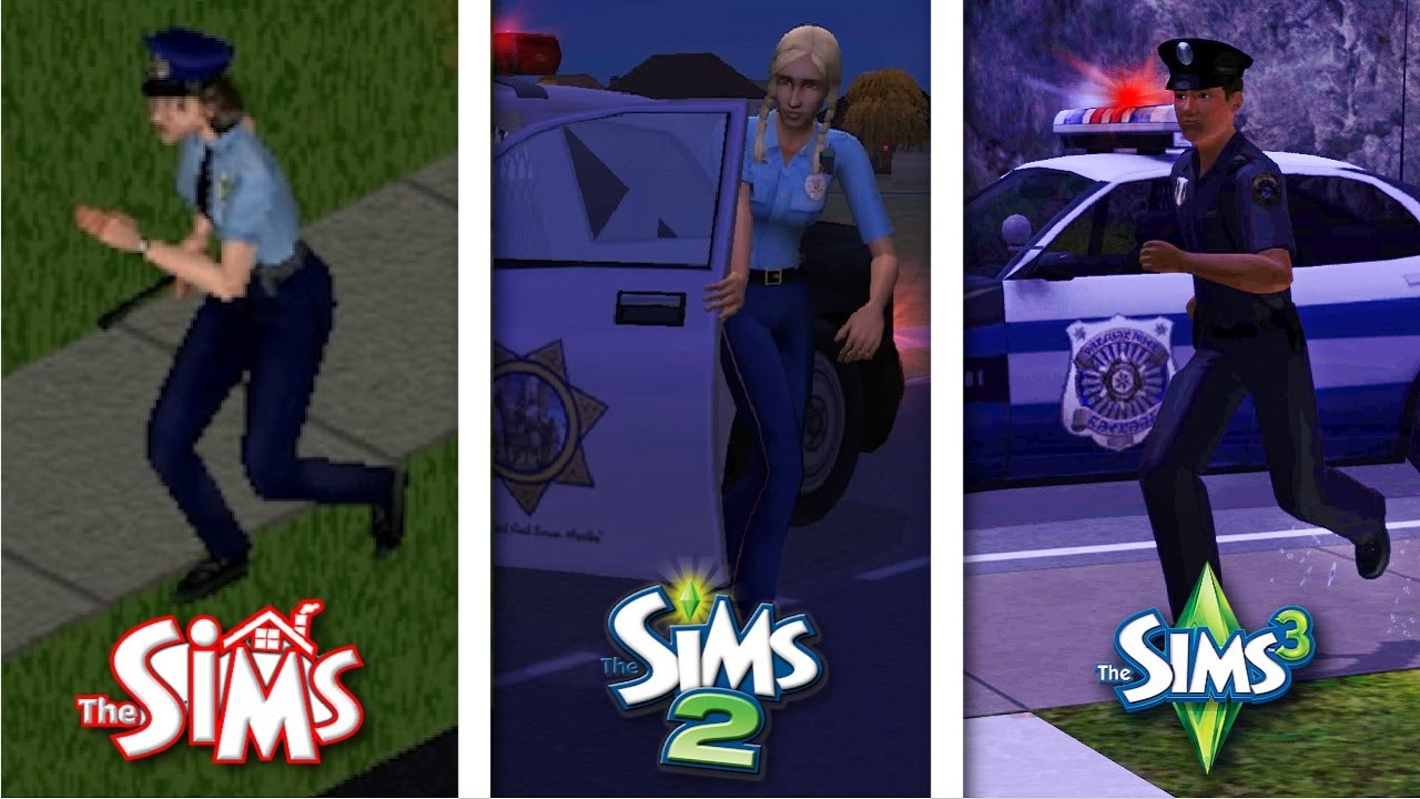 Sims 1 vs Sims 2 vs Sims 3 - Police