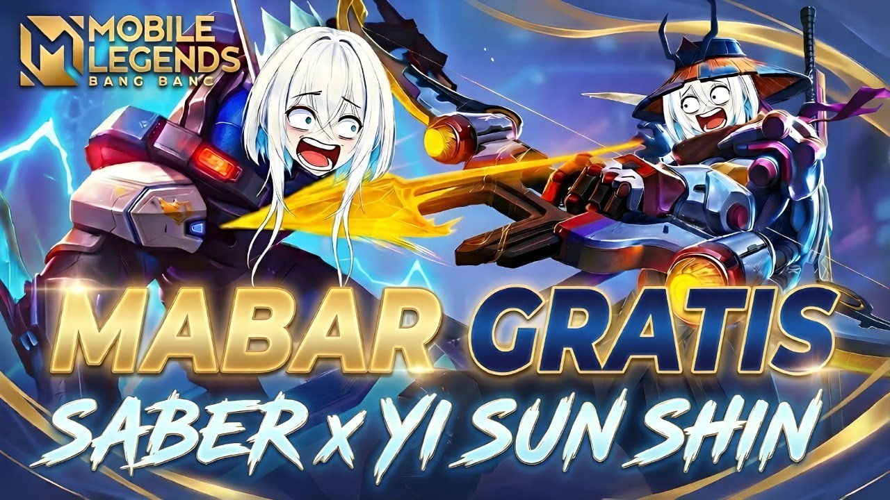 【Mobile Legends】mabar gratis spam Saber x Yi Sun Shin, 5 match = off & MVP = main lagi