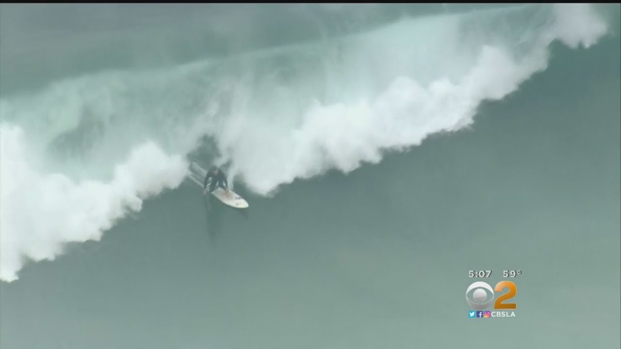Powerful Waves Slam Hermosa Beach Pier