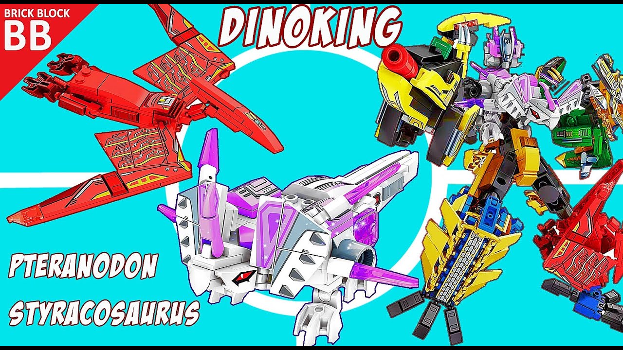Speed Build Dinoking !! (part 1) ⚡️ Unboxing & Assembly Lego Transformers combiner Sembo Block 6in1