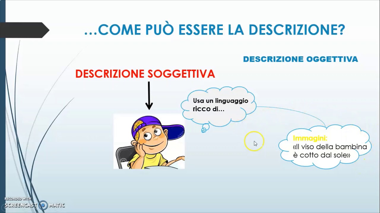 la descrizione soggettiva