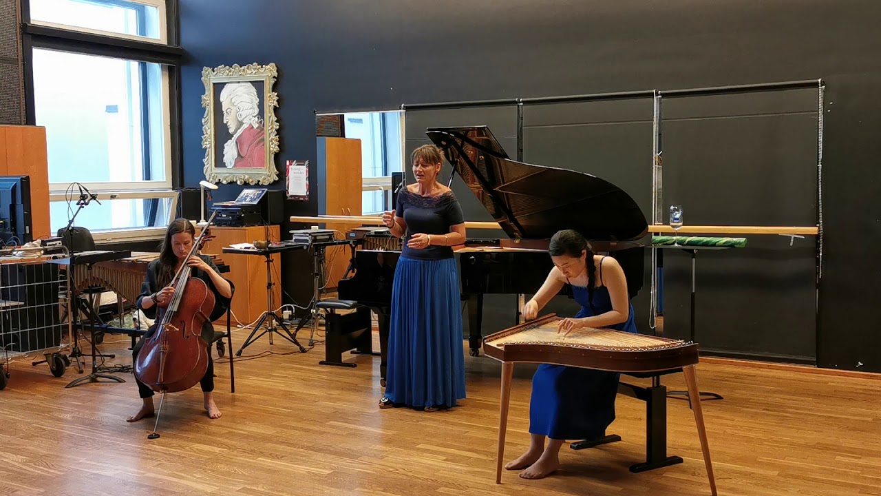 K&auml;rt Kaljaspolik, Sakiko Ishii & Mirja Mattinen in Operastudio of EAMT, 29.06. 2020