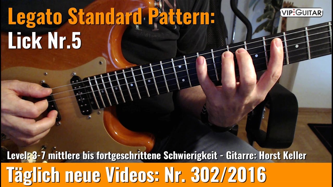 ✪ Gitarre Legato Standard Pattern ►Lick Nr.5 Gitarrentraining - Horst Keller