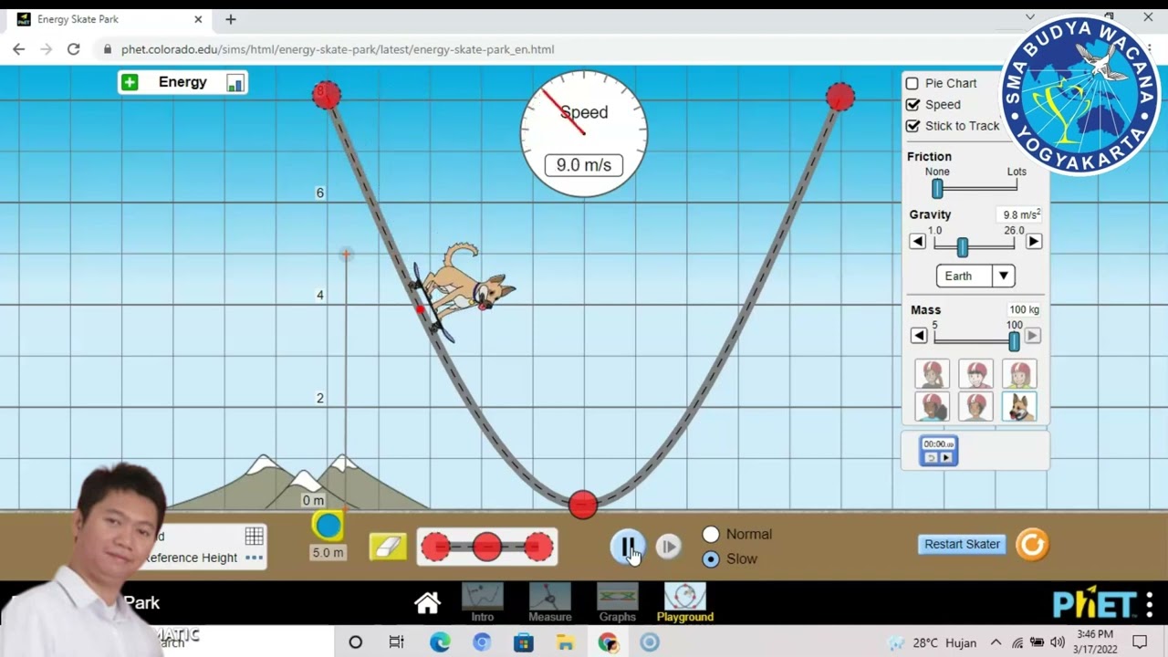ENERGY SKATE PARK || Phet Simulation || Energi Mekanik || Fisika SMA || MCU Class 10th part 9