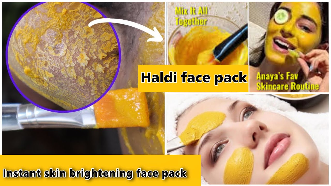 Instant haldi skin brightening face pack || Home remedy || Neha Chowdhury