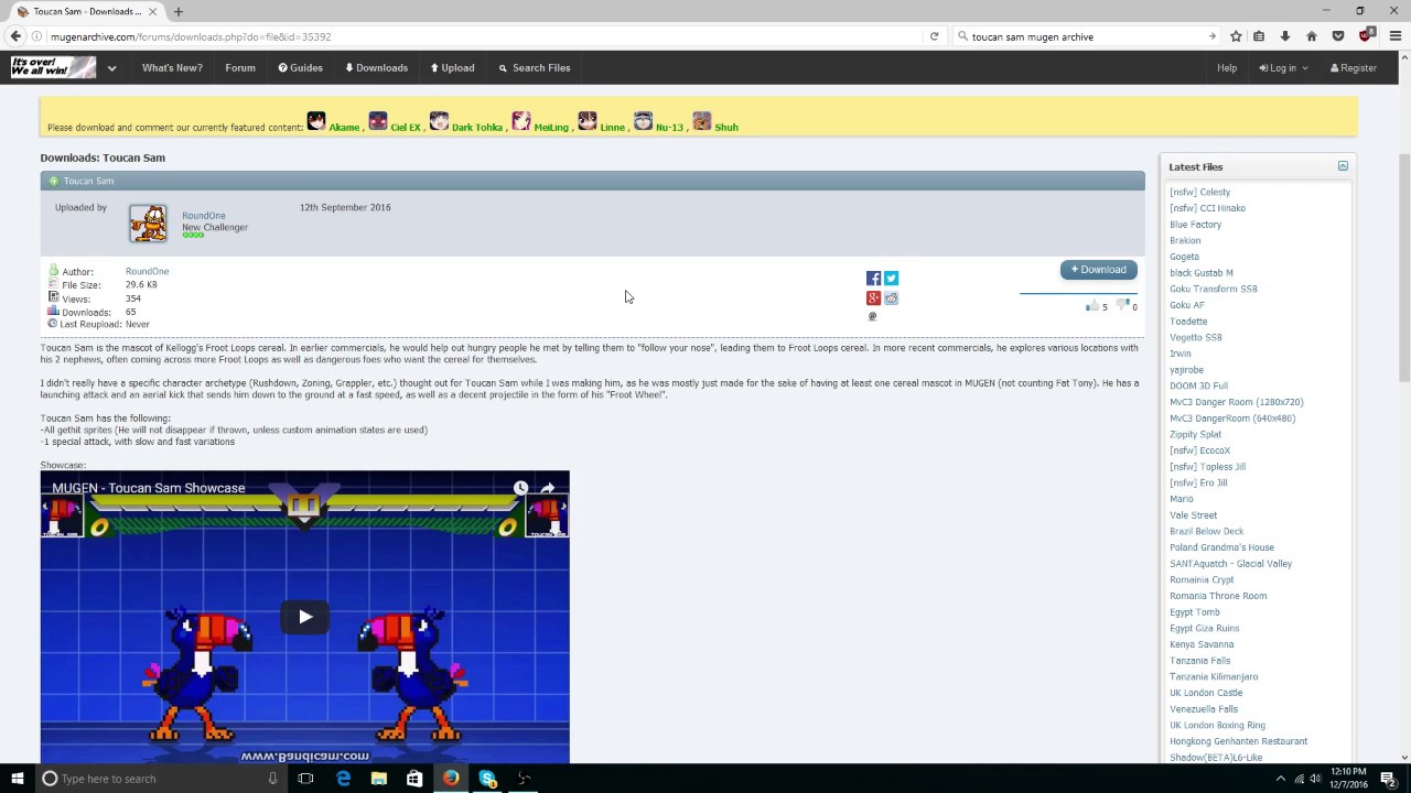 Mugen Archive sucks soooooooo much!!!