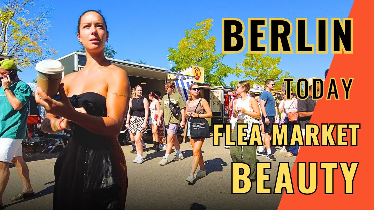 German Walking Tour 🇩🇪 Sunday WALK through the Flea Market in Prenzlauer Berg | Berlin Part 1