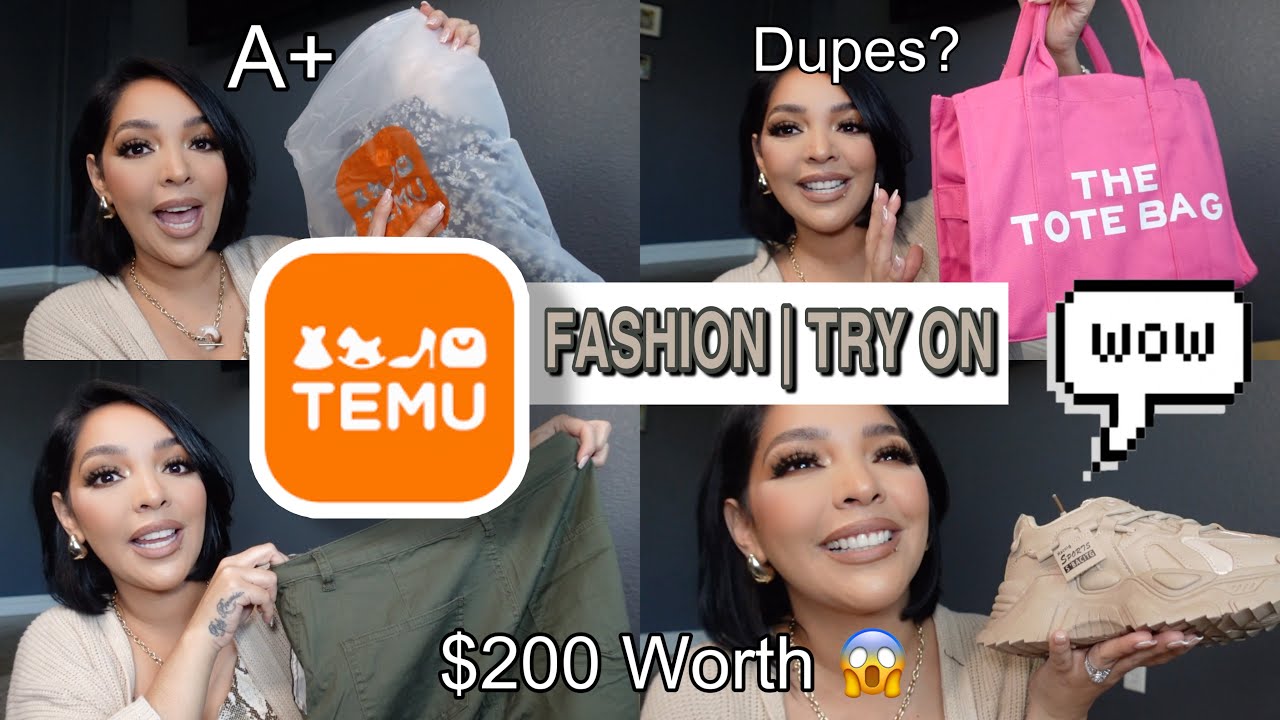 HUGE TEMU HAUL WORTH $200 | CLOTHING + SHOES + BAGS + TRY ON!!