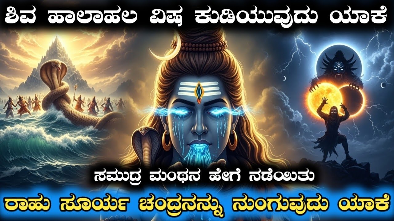 ಸೂರ್ಯ, ಚಂದ್ರಗ್ರಹಣ ಸಂಭವಿಸುವುದು ಯಾಕೆ‌ , ಇದಕ್ಕೂ ಸಮುದ್ರ ಮಂಥನಕ್ಕೂ ಸಂಬಂಧವೇನು | Samudra manthan full story 