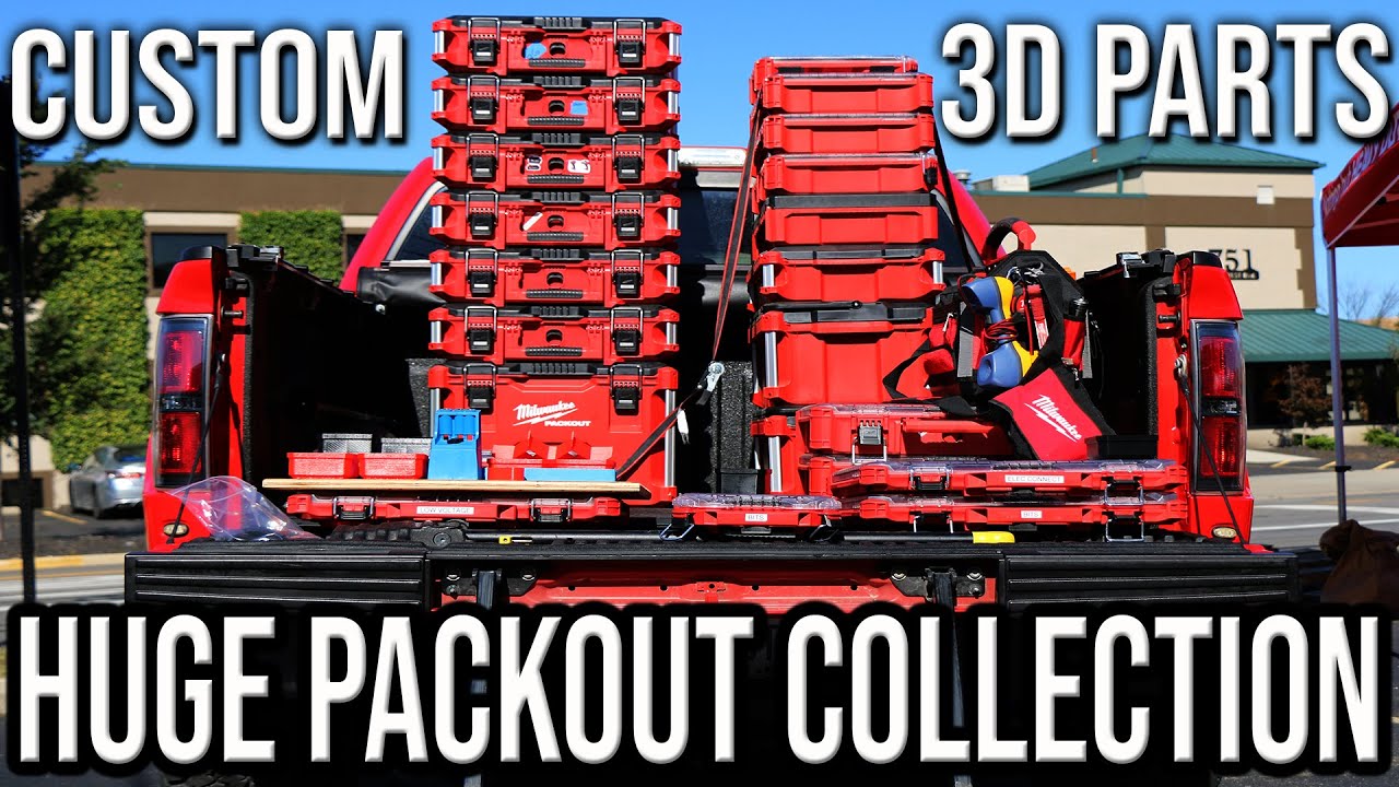 Biggest Milwaukee PACKOUT Collection With Custom 3D Printed Parts And Accessories