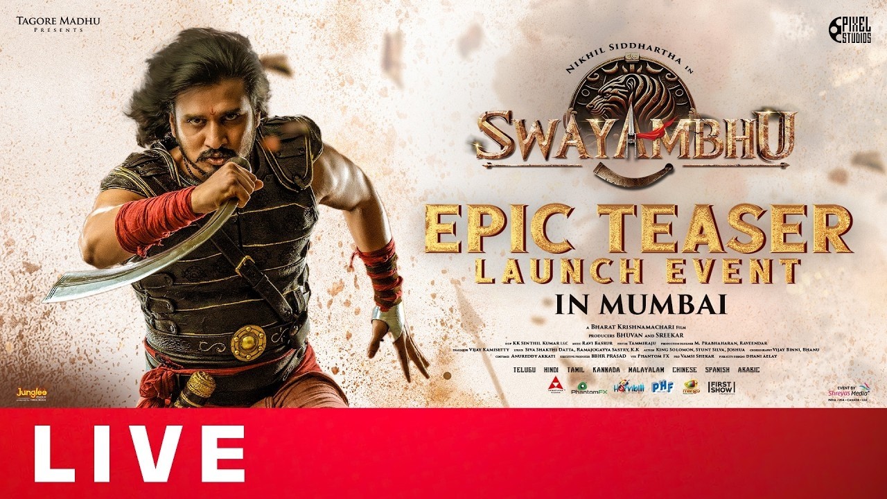 Swayambhu EPIC Teaser Massive Launch in Mumbai Live | Nikhil Siddhartha |Samyukta |Nabha