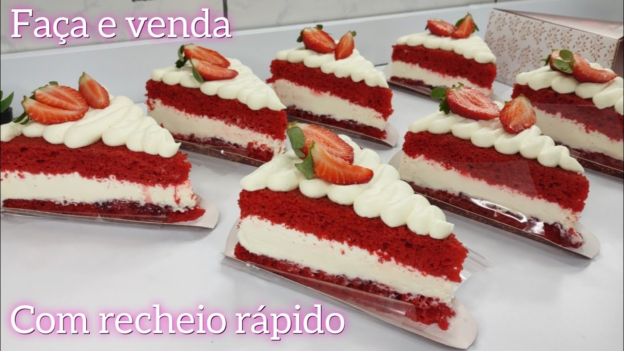 FAÇA E VENDA/ BOLO RED VELVET COM RECHEIO E COBERTURA CREAM CHEESE/ RECHEIO RÁPIDO NÃO VAI AO FOGO