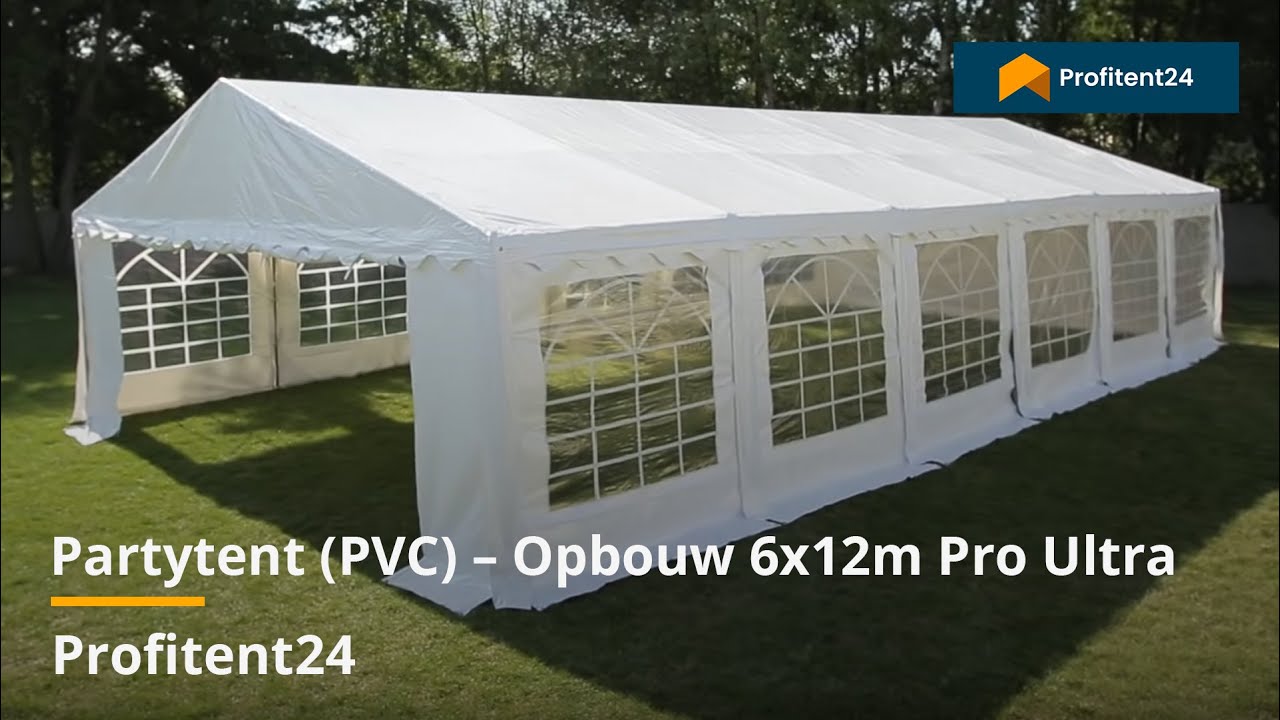 Partytent (PVC) – Opbouw 6x12m Pro Ultra