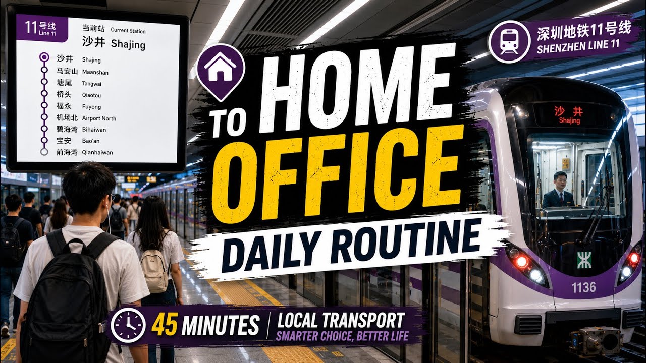 Daily Routine in China | Home to Office by Metro | Shenzhen Metro Journey 